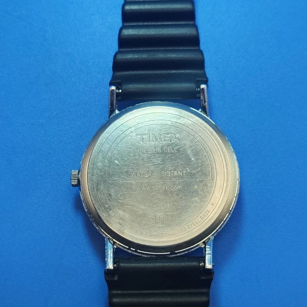 Vintage 2015‎ Timex Indiglo 34mm Mens Quartz Dress Watch Speidel Strap Restored